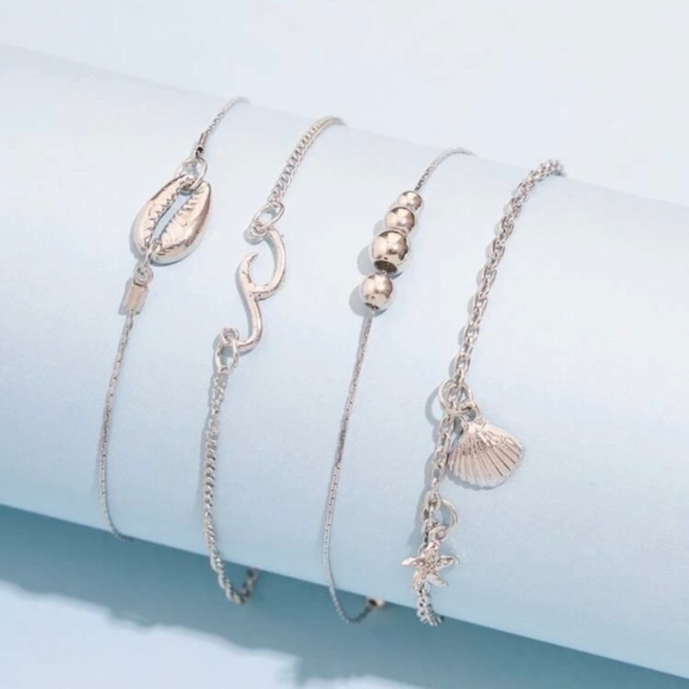 3/$30 🤍 3pcs Shell Anklet - Picture 2 of 3
